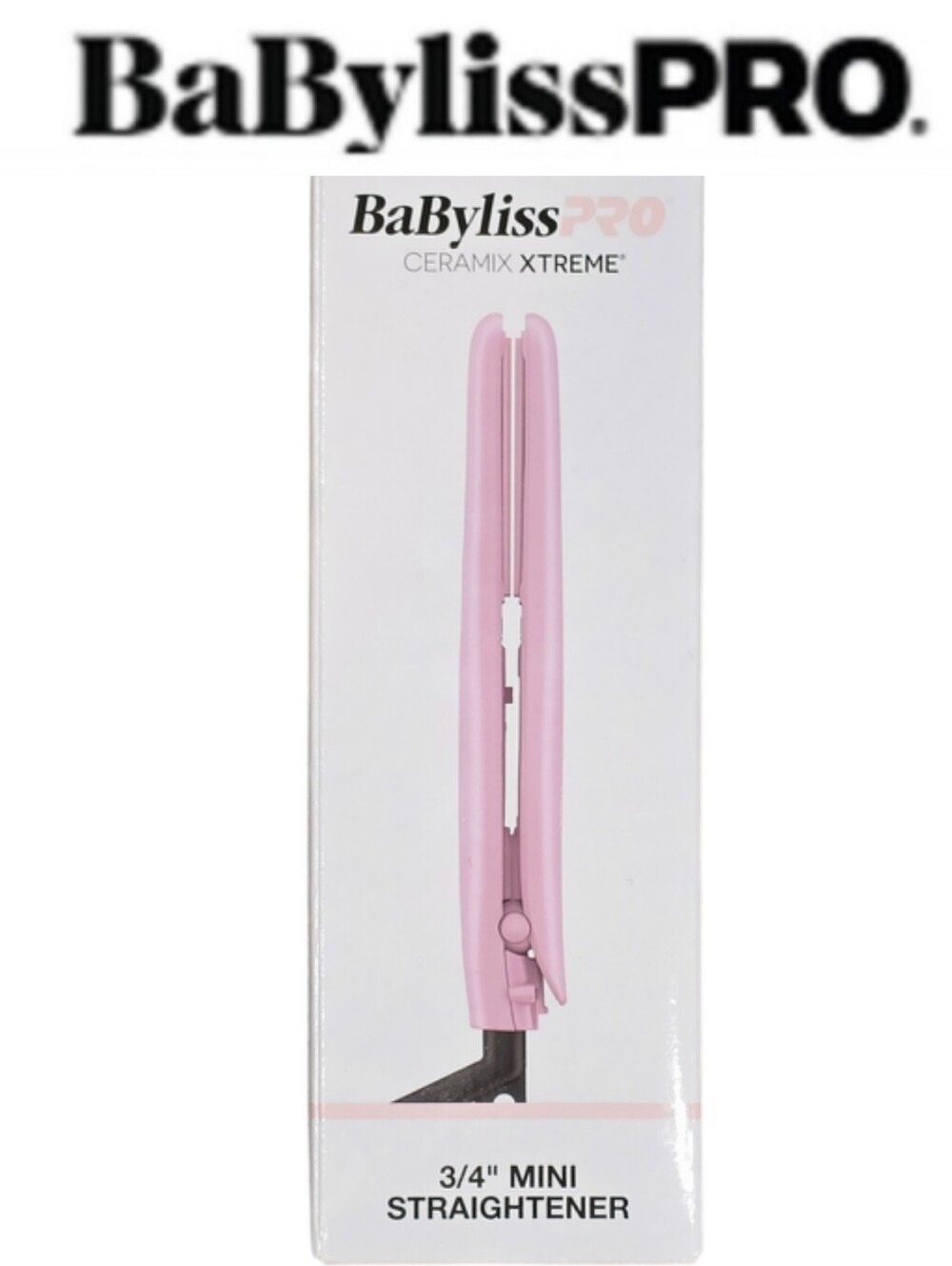 BaBylissPRO Ceramix Extreme 3/4" Mini Straightener- Light Pink